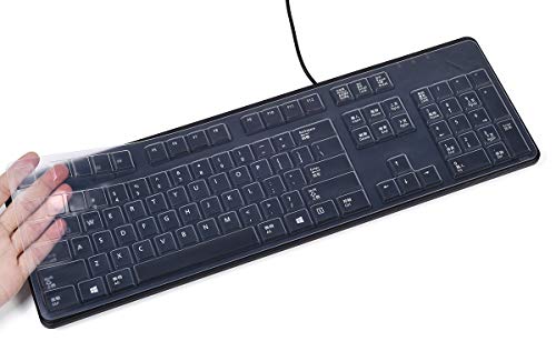 CASEDAO Ultra Thin Silicone Keyboard Cover for Dell Keyboard 104-key KB212-B KB4021 Wired Keyboard - Clear - color: Clear (for Dell KB212-B KB4021 Keyboard)