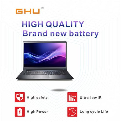 GHU New 6 Cell U164P N855P Battery Compatible with Dell Studio 17, 1745, Studio 1747 1749 Laptop Fit N856P M905P Part # U150P 312-0196 312-0186 U150P OW077P M909P W080P Y067P