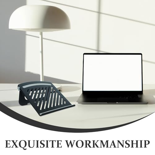 NUOBESTY Adjustable Multi-Angle Foldable Laptop Stand Ergonomic Ventilated Riser for Laptops Up to Stable Desktop Holder for Home Office Library Coffee Shop