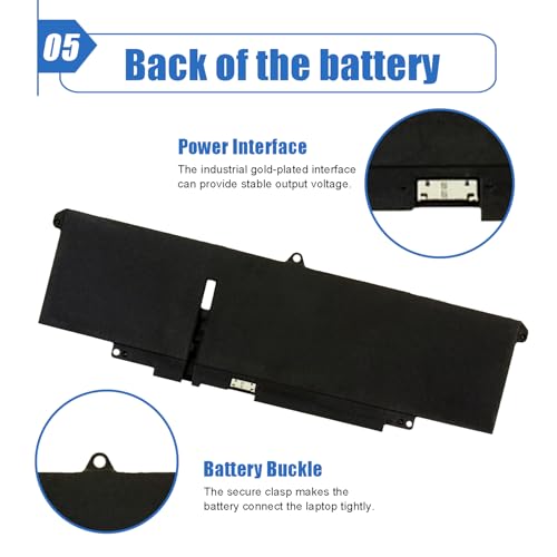 57Wh WW8N8 Laptop Battery Replace for Dell Latitude 7340 7350 7440 7450 7640 7650 Series 66DWX 86D0Y FH97R 0HYH8 0CTJJ6 11.4V 4878mAh