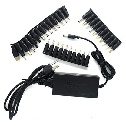 Pardarsey Universal AC Power Adapter Charger 96W with 34 pcs Adapters 12V-24V Compatible for Notebook Acer Asus Toshiba Dell Lenovo IBM HP Compaq Samsung Sony Gateway Fujitsu Mobile Phone DVD LCD