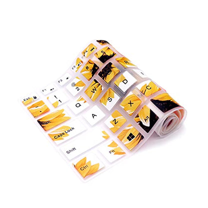 Silicone Keyboard Cover Skin for Dell Inspiron 15 3000 5000 Series/Inspiron 17 3000 Series/Inspiron 17 7786 /G3 15 17 Series/G5 15 Series/for Dell G7 15 17 Series-Sun Flower - color: Sun flower