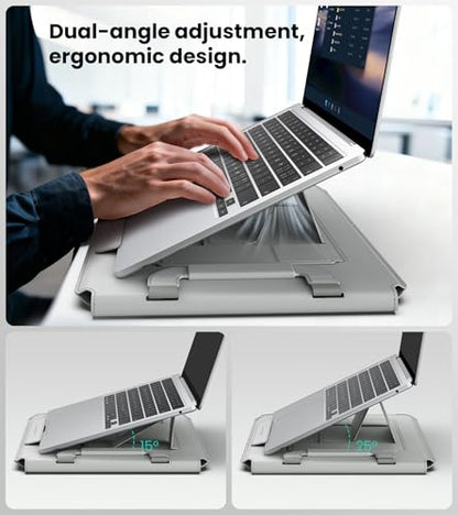 Nillkin 14 inch Laptop Sleeve with Stand (4-in-1), 2 Stand Modes, Mouse Pad | Magnetic Handle | Slim Laptop Case | MacBook Air 13 inch Case for Samsung/Surface/HP/Chromebook/Dell/Lenovo 12-14'', Gray - color: Gray, size: 12-14 inch