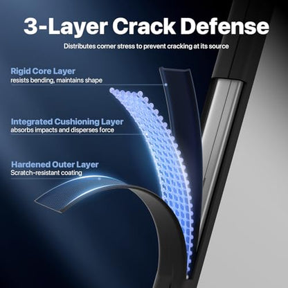 Soonjet FlexArmor for MacBook Air 13 inch Case | M5 M4 M3 M2 2026 2025-2022 | Hybrid Design, Cushioned Edges | Anti-Crack Upgrade | Clear Cover 13.6'' Laptop Hard Shell A3449 A3240 A3113 A2681 - color: Frosted Clear
