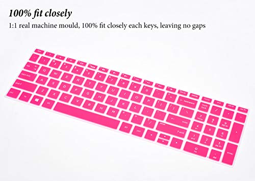 Keyboard Cover for 15.6" HP Laptop 15-DW/DY/CB/CC/CD/BW/BS/EF 15M-BQ/BP/CP 15-dy2703dx/dy2702dx/y5073dx/dy5033dx/dy2173nr/dw0083wm,HP 17.3" Laptop/HP Envy 17t 17M Touch/HP Pavilion 17 Skin-Hot Pink
