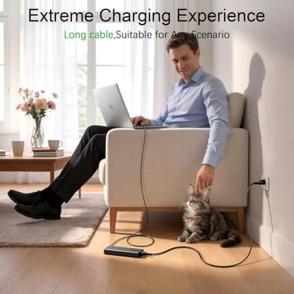 130W USB C Laptop Charger Compatible with Dell Precision 5530 5550 5560 5570 5750 5760 5770,Latitude 5401 5411 5501 5511 5520,XPS 15 17 9575 9500 9700 Power Supply Cord (DA130PM170 HA130PM170 0K00F5) - color: Charcoal