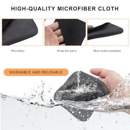 2 PCS Car Screen Cleaner, Microfiber Dashboard Cleaning Wipes, Vehicle Touch Screen Pad Universal Cleaning Tool for Vehicle Dashboard Display, Car Cleaning Kits - color: Square & Triangle, 2 Pcs