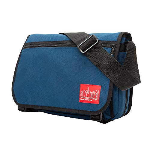 Manhattan Portage Europa Messenger Bag (Medium) Expandable With Laptop Sleeve Water Resistant Luggage Attachment 1000D Cordura For Work College Travel (Navy) - color: Navy, size: Medium