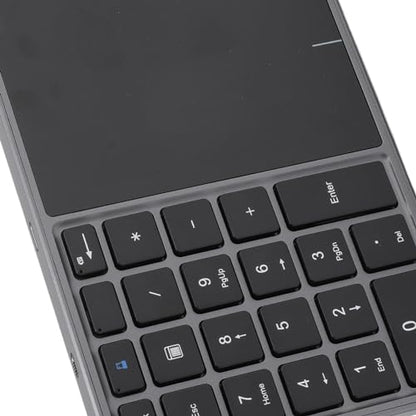 XUMIUZIY Numeric Keypad, 22 Keys Dual Modes Bluetooth4.2 Wire Less Number Pads with Touchpad, Slim External Numpad Keyboard for Laptop Desktop PC (Dark Gray) - color: Dark Gray