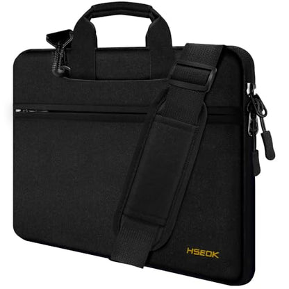 Hseok Laptop Shoulder Bag 15 15.6 16 Inch Briefcase,Compatible MacBook Pro/Neo 16",MacBook Air/Pro 15,XPS 15/16 and most 15.6-16 and Most 15-16 Notebooks,Spill-Resistant Handbag,Black - color: Black, size: 15-16 inch