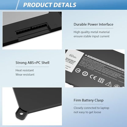 60Wh F3YGT 7490 7480 Battery Replacement for Dell Latitude 12 7000 7280 7290/13 7000 7380 7390 P29S002/14 7000 7480 7490 P28S P28S001 P73G P73G002 DM3WC DM6WC 2X39G KG7VF 451-BBYE 453-BBCF - style: F3YGT