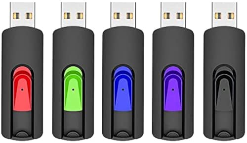 RAOYI 5 Pack 64GB USB Flash Drive, USB 2.0 Memory Stick Thumb Drives Jump Drive Pen Drive for PC Laptop Computer - 64G Multipack - color: 5 Mixed Colors, size: 64GB-2.0