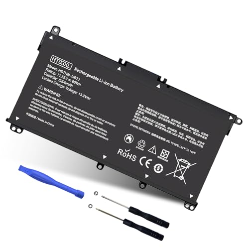 Upgraded 60Wh HT03XL L11119-855 Laptop Battery Replacement for HP | Fit for Pavilion14-DQ 15-DY 15-DA 15-CS 17-BY Series 15-DY1023DX 15-DY1043DX 15-DY0013DX HTO3XL HT03041XL, and More - size: 7.35*3.5*0.25inch HT03XL
