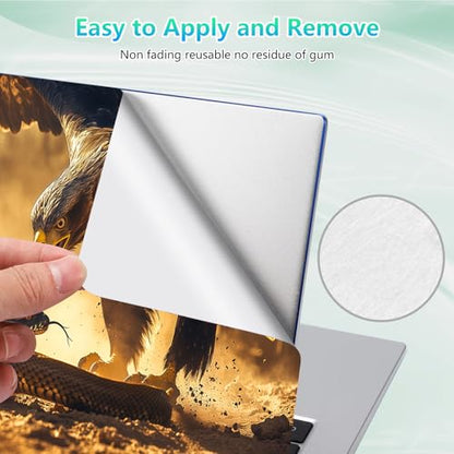Laptop Skin Sticker Decal 12"-15.6" Universal Laptop/Notebook/Netbook Vinyl - Waterproof Scratch Resistant,Fits HP Dell Lenovo MacBook,2 Free Wrist Pads,Easy Apply & Remove,Eagle Snake Desert - color: Eagle Snake Desert