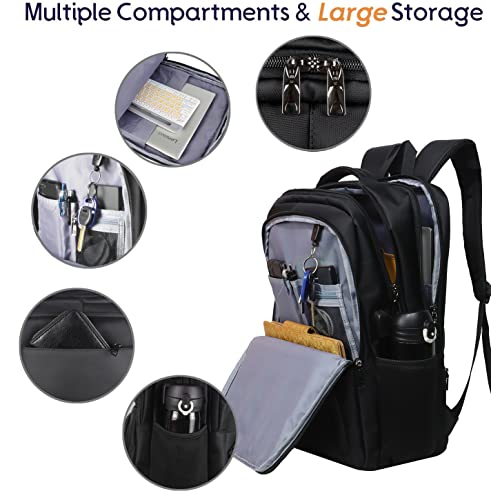 Laptop Backpack Fits 17 Inch Computer, Size suit to airline: America Airlines/Frontier Airlines/Spirit Airlines/South West Airlines, Black - color: A Black