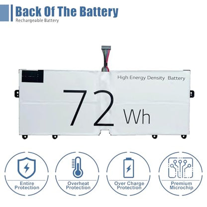 LBS1224E Laptop Battery Compatible with LG Gram 2018 13Z980 14Z980 15Z980 15Z990 Series Notebook LBR1223E 7.7V 72Wh 9450mAh - size: 10.29*3.88*0.24 inch LBS1224E