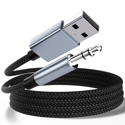 USB to 3.5mm Aux Audio Cable Compatible with Laptop PC PS5/4 USB to 3.5mm Aux Jack Audio Adapter for Headphone Speaker(3.94ft/1.2m). NOT Work for Charging and MP3 TV Car PS3 Truck