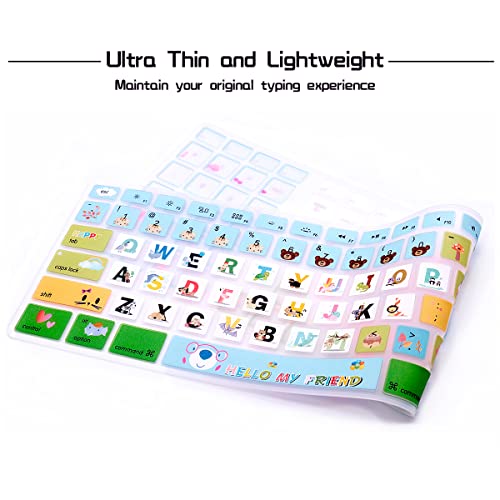 HRH Cartoon Animal World Silicone Keyboard Cover Keypad Skin for Magic Keyboard with Numeric Keypad A1843 MQ052LL/A Released in 2017/2018 (US Layout) - color: Z-Cartoon animal world