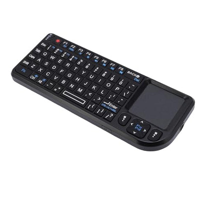 Yunseity Wireless Keyboard with Touchpad, 69 Keys USB Rechargeable Portable Keyboard, Backlit, Ultra Thin Compact Full Size for PC, Android, Linux System