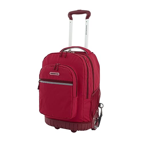 Travelers Club 20" Rolling Backpack with Laptop Compartment, Red - color: Red, size: 20 Inch