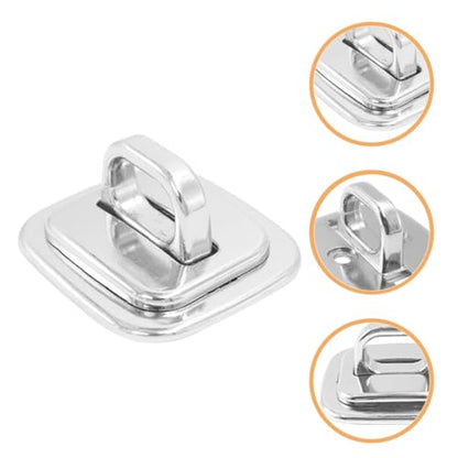 2pcs Laptop Cable Security Anchor with Fixed Zinc Alloy Base Plate, Secure Base Design and Antitheft Solution for Notebook and Laptop Desk Mount in Silver