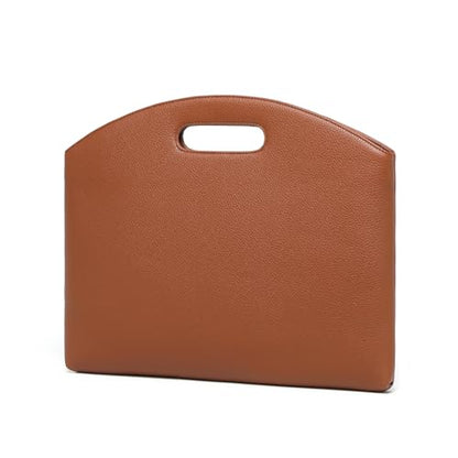 Official Document Computer Bag Stylishly Sleek with Multiple Compartments and Easy to Carry Design - color: Saddle Brown/Pu