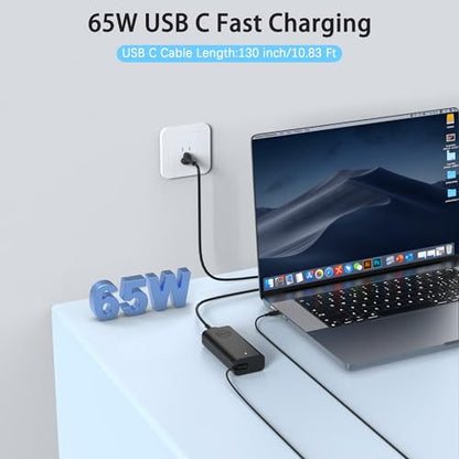 BAJ 65W USB C Laptop Charger Compatible with Dell Latitude 5420 5520 5540 7420 7490 5550 7450 XPS 15 13 12 9250 9360 in spiron 16 14 13 7620 2 in 1 7425 Chromebook 3100 3110 3400 Computer Power Cord - color: BLACKD
