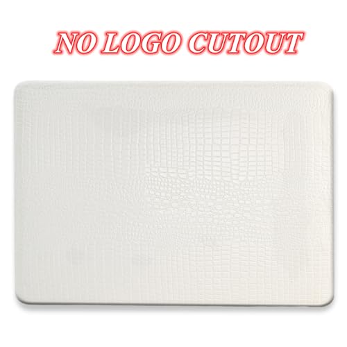 DTangLsm for Crocodile MacBook Air 15 inch Case 2026 2025-2023 M5 M4 M3 M2 | Model A3448 A3241 A3114 A2941, Crocodile Skin Alligator Textured Leather Hard Shell Mac Air 15 Case & Keyboard Cover, White - color: Crocodile White