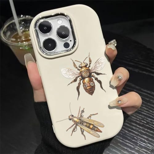 Punk Steam Insect Stickers Pack – 50pcs Clear Waterproof Scrapbook Decals for Journaling, Diary, Collage, Laptop, Water Bottle, Planner (colourful-B13) - color: Colourful-b13