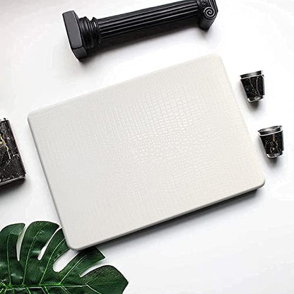 Case for Crocodile MacBook Pro 14 inch 2026 2025-2021 M5 M4 M3 M2 M1, White | Crocodile Skin Alligator Leather Hard Case+Keyboard Cover (Model A3427 A3426 A3434 A3112 A3185 A3401 A2918 A2992 A2779 A2442) - color: # Crocodile White