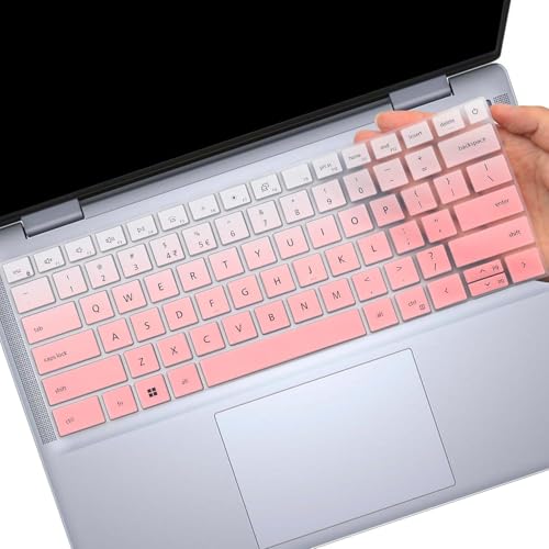 Keyboard Cover for Dell 14 Plus DB04250 DB04255 DB14250 DB14255 14", Dell Inspiron 14 5440 5441 5445 7440 7441 7445 & Inspiron 16 7640 US Layout (Not Fit:Dell 14S & 14 DA14250 Premium)-Ombrepink - color: Ombrepink