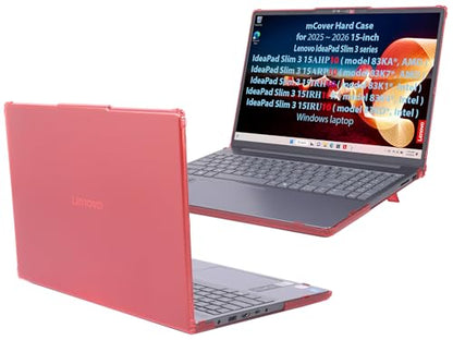 mCover Case ONLY Compatible for 2025-2026 15" Lenovo IdeaPad Slim 3 15AHP10 / 15ARP10 / 15IRH10 / 15IRU10 Series Windows Computers (NOT Fitting Any Other Lenovo Models) (Red) - color: Red