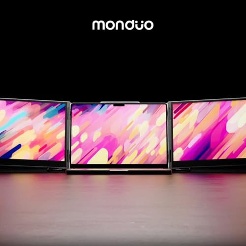 14" Pro Triple Laptop Glass Screen Extender, Dual 14" 2k Portable Monitors, 144Hz, 100% DCI-P3, 500 Nits, Aluminum Finish for 14" MacBook Pro & Windows, for Gaming, Creators, & Professional | Dual 14-inch 2K monitors, 144Hz refresh rate, 100% DCI-P3, 500-