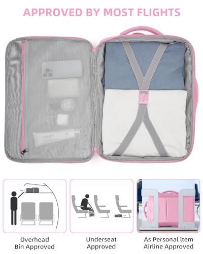 LARVENDER Carry on Luggage 22x14x9 Airline Approved, Expandable 20 Inch Hardside Large Suitcase with Wheels TSA Lock, Lightweigh PC+ABS Travel Carry-on Suitcases for Women and Men, Peach Sparkling - color: Peach-Sparkling (XL-BP), size: 3 Piece Set (Backp