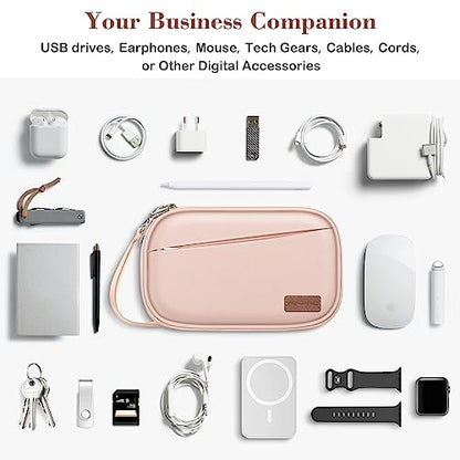 FINPAC 15.6-inch Hard Laptop Sleeve Case Lilac + Travel Electronic Bag Pink