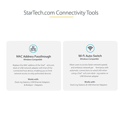 StarTech USB-C to Ethernet Adapter, 10/100/1000Mbps, 12in Attached Cable | USB 3.0 to Gigabit Ethernet Network Adapter, Driverless Install, US1GC30B2 - color: Space Gray, size: 1Gbps, style: USB-C