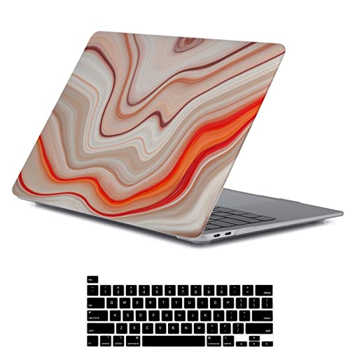 LanBaiLan Compatible for MacBook Pro 13 inch with Touch Bar 2022 2020 2019 2018 2017 2016, M1 M2 A2338 A2289 A2251 A2159 A1989 A1706 A1708 Laptop Protective Case & Keyboard Cover, Multicolor Marble - color: Multicolor Marble
