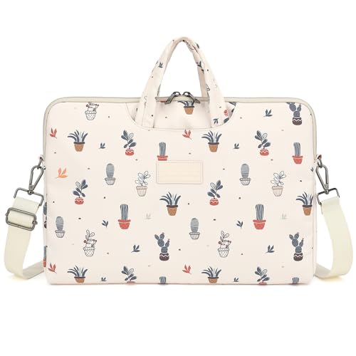 DACHEE Laptop Shoulder Bag for 15 Inch/15.6 Inch Macbook Pro - color: Potted Plant(07)