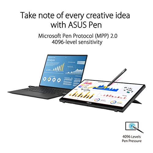ASUS ZenScreen Ink 14” 1080P Portable Touchscreen Monitor (MB14AHD) - Full HD, IPS, 10-point touch, Stylus Pen (MPP 2.0), Eye Care, USB Type-C, Micro HDMI, Kickstand, Tripod Mountable, 3-Year Warranty - style: 14" Stylus Pen MPP 2.0 Touch Screen