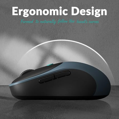 Keychron BM24 Portable Wireless Mouse, 2400 DPI Quiet Clicks, 2.4 GHz/Bluetooth 5.2/Wired with Programmable Buttons, Long Battery Life for Laptop PC/Mac/Windows - Space Gray - color: Space Gray