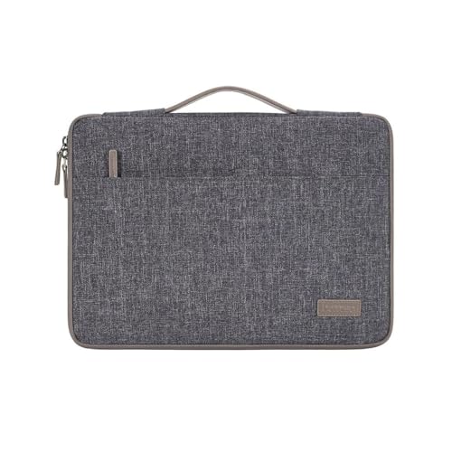 Bussiness 15.6”,17“ Inch Laptop Sleeve Case Briefcase Water-Resistant Bag Portable Carrying Protector with Handle Briefcase - color: Gris, size: 17-inch
