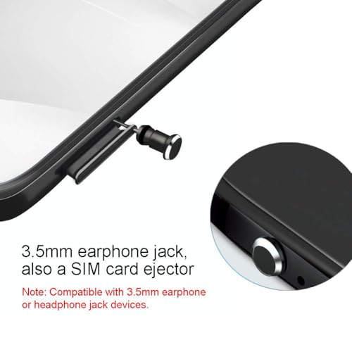 USB C Dust Plugs Charging Port Cover Caps, 2 PCS (Black) | Cable Protectors Included, Compatible with iPhone 17 16 15 Pro Max - color: Black