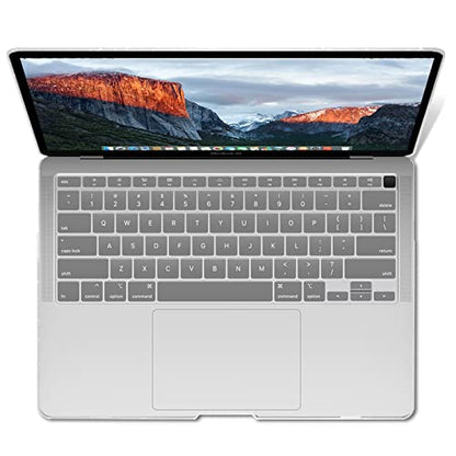 IBENZER Compatible with New MacBook Air 13 inch Case 2022 2021 2020 M1 A2337 A2179 A1932, Plastic Hard Shell Case with Keyboard Cover for Mac Retina Display with Touch ID, Star Clear, AT13-S-CL+1 - color: Star Clear