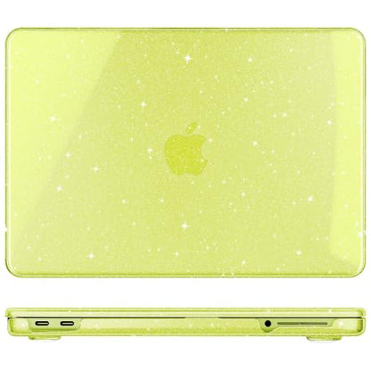 May Chen Compatible with MacBook Neo 13 inch Case 2026 Model A3404, Plastic Hard Shell,Keyboard Cover,Screen Protector,Dust Plug, for MacBook Neo 13" with A18 Pro Chip, Glitter Citrus - color: Glitter Citrus