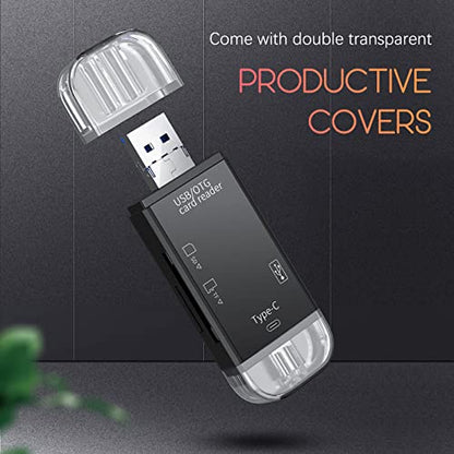 Micro SD Reader for Android Phone, USB-C SD Card Reader for Camera, USB Card Read for PC Macbook and Laptop