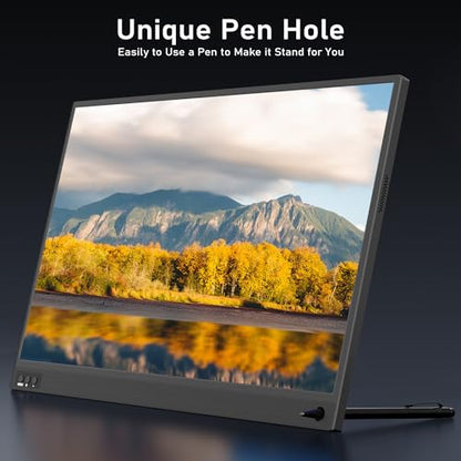 ZSCMALLS Portable Monitor, 15.6" 1080P FHD Laptop Monitor USB-C HDMI Computer Display IPS Second Screen, Laptop Extended Screen for PC Phone Mac Xbox PS4/5 Switch - size: 15.6