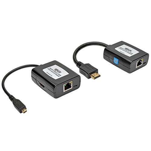 Tripp Lite Micro-HDMI to HDMI Over Cat5/Cat6 Active Extender Kit, Transmitter & Receiver, USB Powered, Video & Audio, 1080p at 60 Hz (B126-1A1-MCRO) - style: Micro-HDMI to HDMI