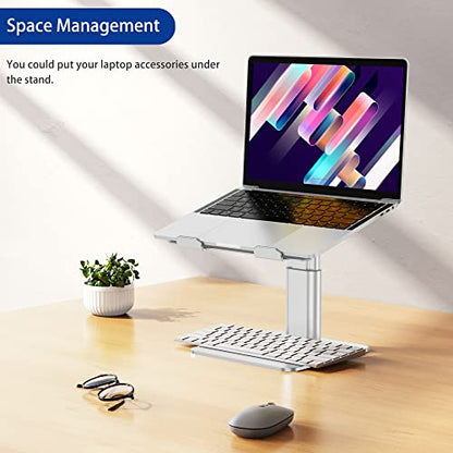 BESIGN LSX6N Laptop Stand, Ergonomic Adjustable Notebook Riser, Computer Holder, Laptop Mount Compatible with 10-15.6" Laptops, Silver - color: Silver