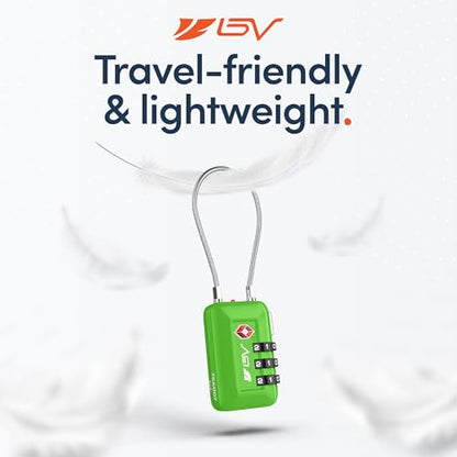 TSA Accpeted Luggage Travel Lock, Set-Your-Own Combination Lock for School Gym, Golf Bag, Locker, Luggage Suitcase Baggage Locks, Filing Cabinets, Toolbox, Case (Green, 2 Pack) - color: Green 2-Pack
