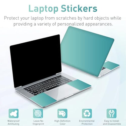 15-15.6 inches Netbook Laptop Skin Sticker Decal Reusable Cover Protector for 11.6 12 13 13.3 14 15 15.4 Notebook Chromebook Easy to Apply Remove, Scratch-Resistant Waterproof I Gradient Lake Blue - color: Gradient Lake Blue
